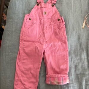 Carhartt Kids Overalls in Vivid Pink
